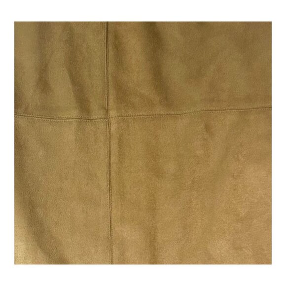 Runway-Inspired! NWT Olive Green Faux-Suede Midi Skirt S – Sleek Back Slit - Picture 6 of 7